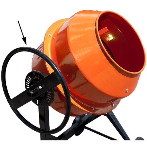 BETONIARKA 100 L 230V ŻELIWO + RĘKAWICE MOC 550 W