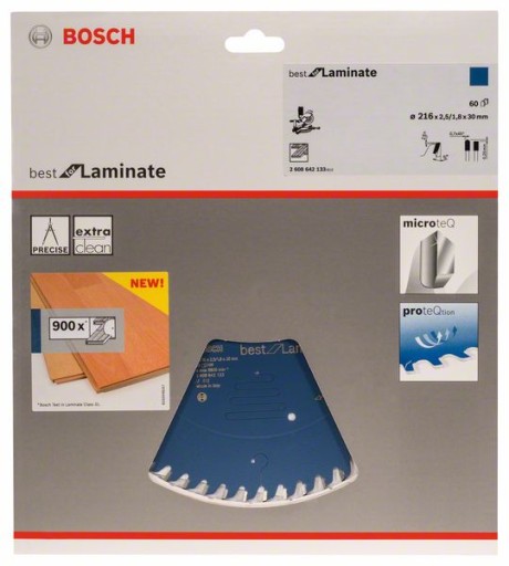 ПИЛЬНЫЙ ДИСК BOSCH 216 60 EXPERT ДЛЯ ЛАМИНАТНЫХ ПАНЕЛ