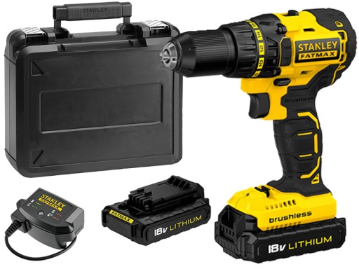 STANLEY DRILL/DRIVE 18V 55Nm 2x1,3Ah ЛИТИЙ-ИОННЫЙ БЕСЩЕТОЧНЫЙ КОРПУС