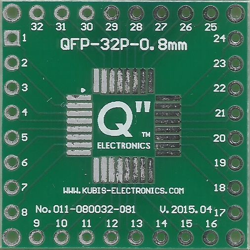 QFP32,LQFP32,TQFP32 0,8 мм на 4xIDC1x8