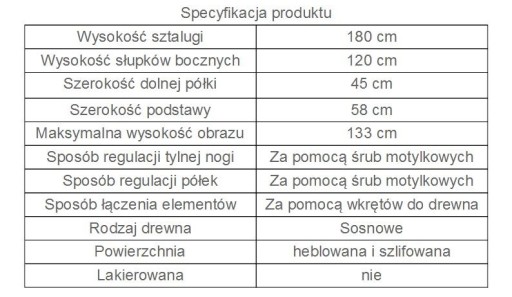 Мольберт деревянный сосновый на трех ножках, 180 см, для ДОСОК.