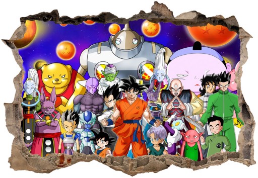 3D наклейки на стену Dragon Ball 100x70