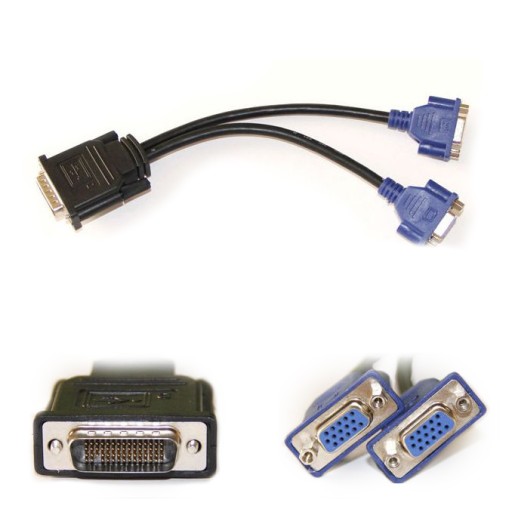 Кабель DMS 59 к 2x VGA 15 PIN ДВА МОНИТОРА