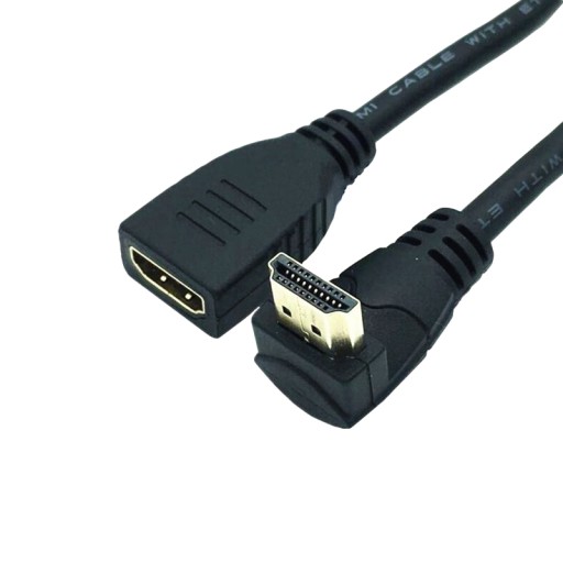 Угловой переходной кабель HDMI-HDMI ВЕРХНЯЯ 10 см