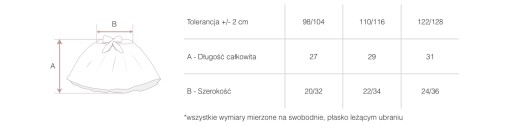 TUTU SPÓDNICZKA NA BALET DO TAŃCA Z1 NN 98/104