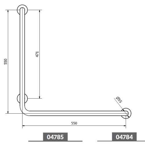 MASTERLINE Bisk СЕРТИФИКАТ УГЛОВАЯ РУЧКА L 550x550 04785