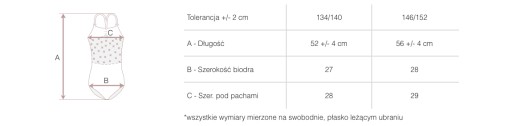 BODY BALETOWE LYCRA STRÓJ TANECZNY X2 IB 146/152