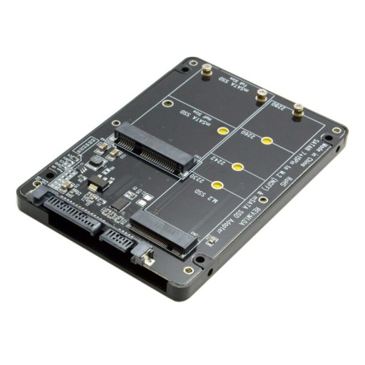 Adapter SATA3 M.2 NGFF mSATA SSD Dual Obudowa