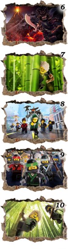 3D наклейки LEGO Ninjago для детей 70x50