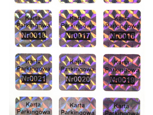 16x16mm hologram tetragon 1000szt TWÓJ NADRUK