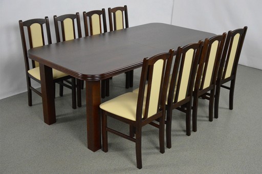 Деревянный комплект SOLID TABLE до 3м и 8 СТУЛЬЕВ