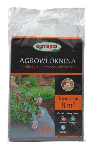Agrowłóknina ściółkująca przeciw chwastom Agrimpex czarny 160x500cm 50g/m²