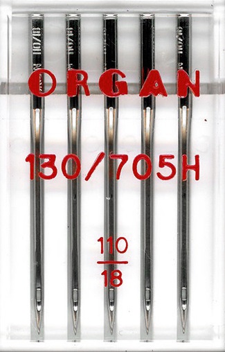 Igły półpłaskie do maszyn do szycia Organ uniwersalne 130/705H 5x '110
