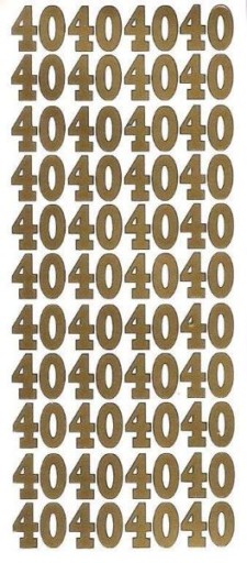 STICKERSY Naklejki Cyfry liczba 40