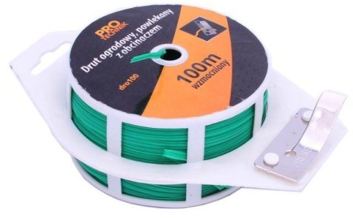 DRUT OGRODOWY POWLEKANY PVC + OBCINAK 100 M TANIO