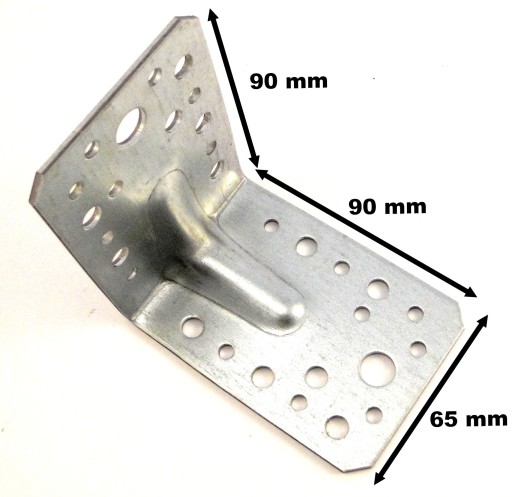 KĄTOWNIK ŁĄCZNIK Z PRZETŁOCZENIEM 90x90x65x2.5