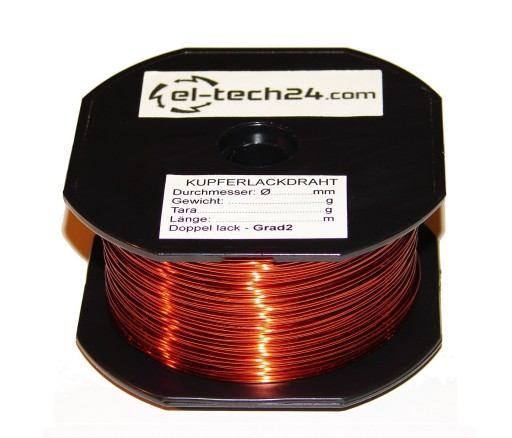DRUT NAWOJOWY miedziany DN2E - 0,25mm - 500g - 1150m