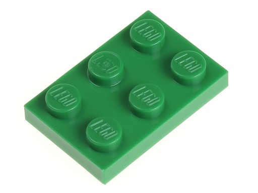 LEGO Płytka zwykła 2x3 3021 zielona - 2 szt.