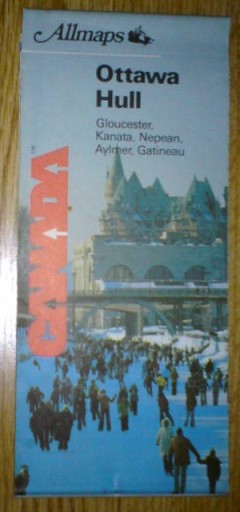 KANADA - OTTAWA HULL MAPA 1985 R.