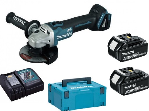 Szlifierka 18V Makita DGA513RTJ 5,0Ah + Regulacja