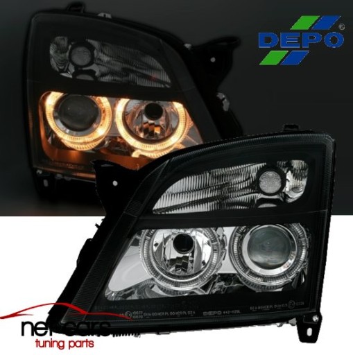 LAMPY REFLEKTORY OPEL VECTRA C 02-05 ANGEL EYES DC