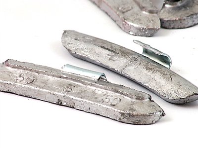 CIĘŻARKI nabijane do felg stalowych 50g OŁOWIANE
