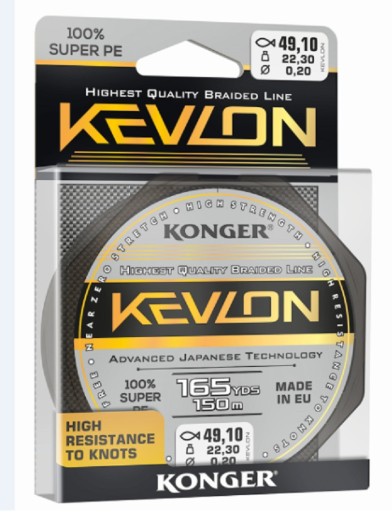 Plecionka Konger Kevlon Black X4 0.12mm /150m