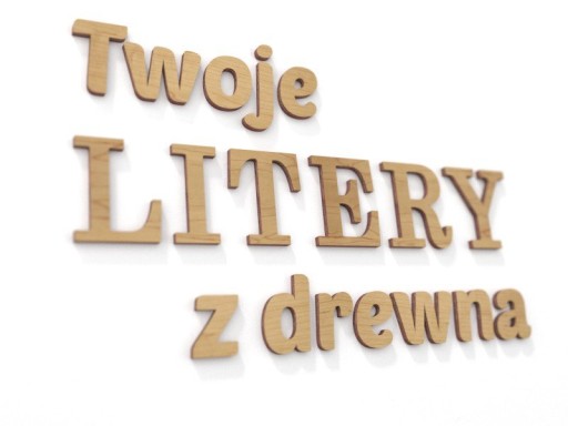 Twoje Literki 3D drewniane sklejka 4mm wys. 3-9cm