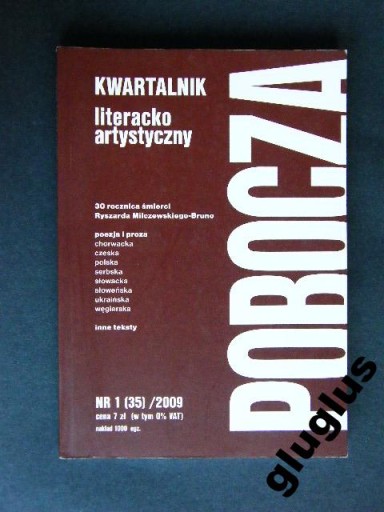 POBOCZA NR 1 2009 KWARTALNIK LIT ARTYSTYCZNY