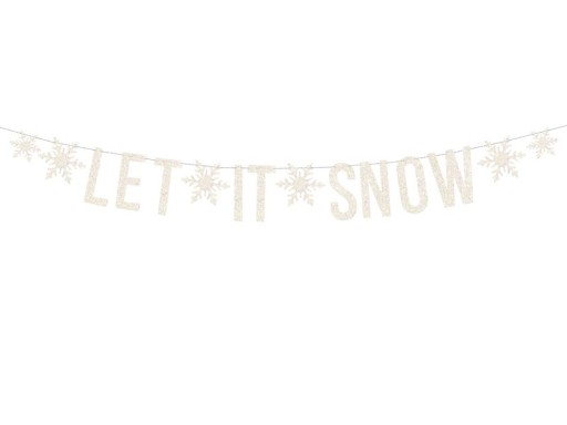 Baner girlanda napis świąteczny na święta Let it..