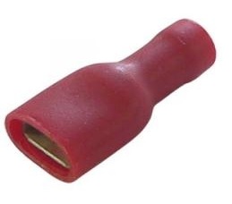 Konektor izolowany żeński 4,8mm RED 100szt (3864)