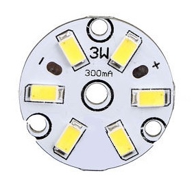 MODUŁ 6 diod LED 3W 0-11V okrągły biały zimny(3316