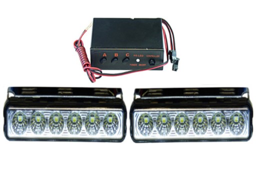Zestaw Lampa LED Miga Stroboskop KOGUT 12V 24V MOC
