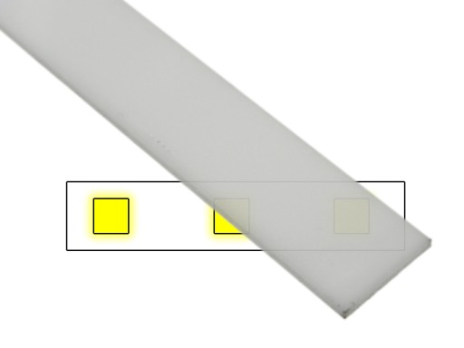 PLCM KLOSZ MLECZNY PROFIL SLIM BACK LED 1M ŚWIDNIK