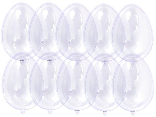 Jajo jaja jajka plastikowe akrylowe 2 połówki, WIELKANOC wys.6x4,3cm, 10szt