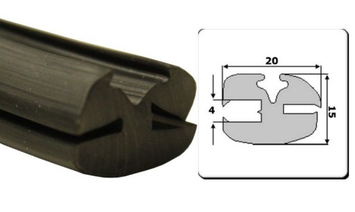 Uszczelka szyby na klin uniwersalna na metry