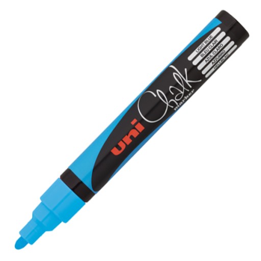 MARKER KREDOWY UNI CHALK PWE-5M, NIEBIESKI