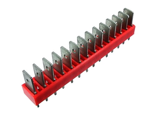 Listwa konektorowa 14 pin WECO 6,3mm cena za 5szt.