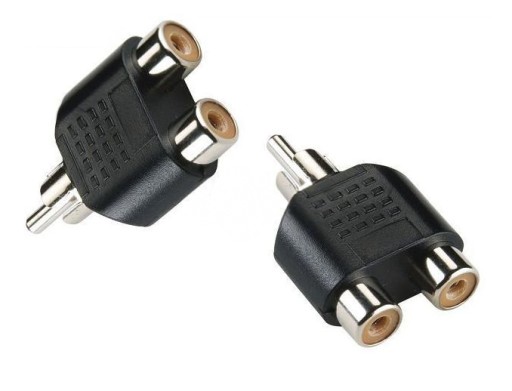 Adapter przejściówka RCA - 2x RCA CHINCH M/F