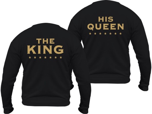 Bluza KING QUEEN bluzy dla zakochanych PAR kpl. XL