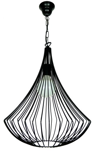 Lampa Wisząca CZARNA NOWOCZESNA METAL OBJECT 1xE27