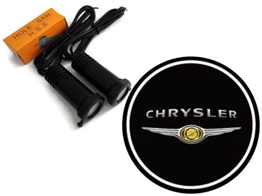 ŚWIATŁA LED POWITALNE LOGO CHRYSLER PROJEKTOR CREE