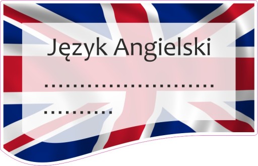 Naklejki na zeszyt SZ04 Język Angielski - 4 szt