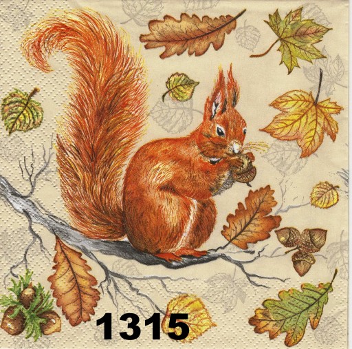 Serwetki do decoupage-1szt-ZWIERZĘTA- nr 1315