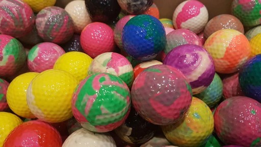 KOLOROWE Piłki Golfowe Mix Nowe 25 szt. MINI-GOLF