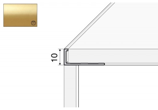 Listwa krawędziowa A51 - 100cm/10mm ZŁOTO