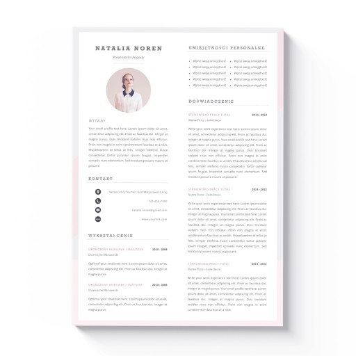 KREATYWNY SZABLON CV + LIST MOTYWACYJNY MS WORD