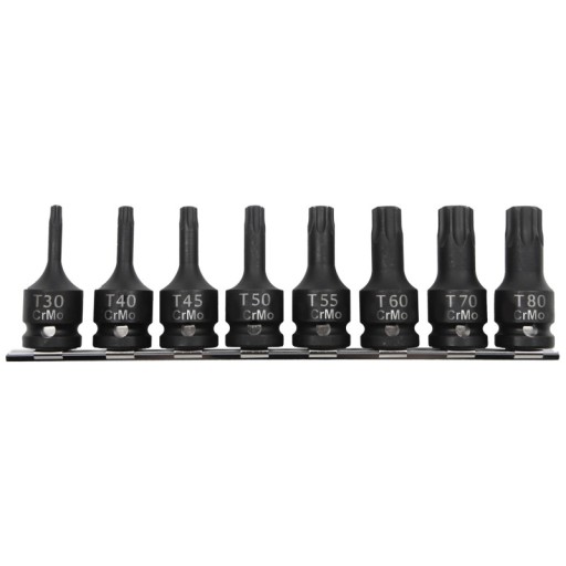 ZESTAW BIT NASADEK UDAROWYCH 8szt 1/2 TORX T30-T80