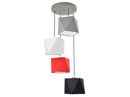 Duża Lampa Plafon Żyrandol Abażur Diament 299-E4