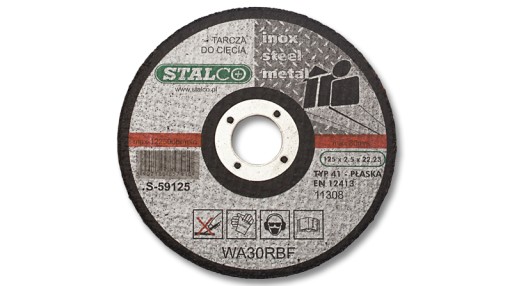 TARCZA DO CIĘCIA METALU WYPUKŁA 125 x 3 x 22
